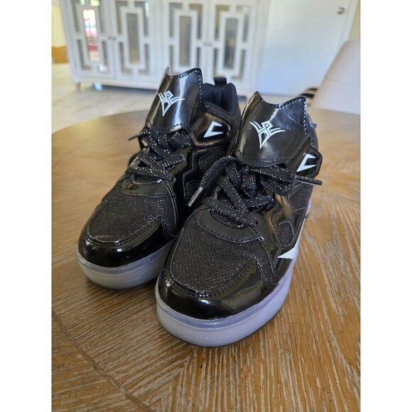 Big Kids Black Ainvlenan Light-Up Roller Sneakers Skates, EU Size 35, US 4.5 - Picture 2 of 16